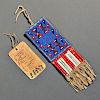 Lakota Beaded and Quilled Hide Ration Ticket Pouch and Ticket