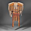 Rare and Important Plains Apache Woman's Dress and Moccasins