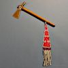 Plains Brass-headed Tomahawk with Beaded and Quilled Hide Drop