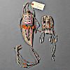 Sioux Quilled Hide Knife Sheath and Matching Belt Pouch