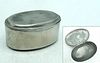 Pewter Hinged Oval Box