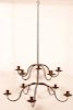 Wrought Iron 10 Arm Candle Chandelier.