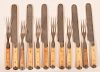 Twelve pieces of flatware marked Lawson and Goodnow MFG CO. PT9D.March 1860.