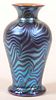 Durand Blue Iridescent King Tut Vase.