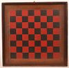 Antique Red and Black Painted Game Board.