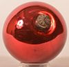 Ruby Red Blown Glass Ball Form German Kugel.