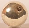 Silver Blown Glass Ball Form German Kugel.