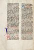(ILLUMINATED MANUSCRIPT) Missal, in Latin, 38 leaves, 15th-century, the Temporale, from Holy Trinity to 23 Sunday after Pentacos