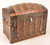 Antique Dome Top Steamer Trunk.