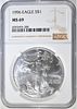 1996 AMERICAN SILVER EAGLE NGC MS-69