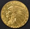 1908 GOLD $2.5 INDIAN  CH BU