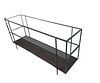 GLASS TOP METAL BASE MEDIA CONSOLE TABLE