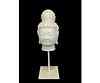 WHITE MARBLE HEAD ON STAND