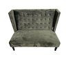 CONTEMPORARY BUTTON-TUFTED LOVESEAT