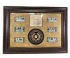 FRAMED REPRODUCTION TEXAS MAP WITH MONEY