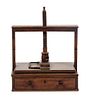 * (BOOK PRESS) English mahogany book press, ca. 19th century.