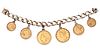 Pom Gold Coin Bracelet with Six U.S. Coins 
