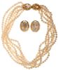 Tiffany & Co. Positive/Negative Necklace and Earrings in 18 Karat Gold and Mother-of-Pearl  