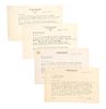 SINCLAIR, UPTON. A group of eight typed letters signed ("Upton"), on personal letterhead, Pasadena, CA, and Monrovia, CA, 1940-1