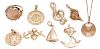 Travel Charms in 14 and 18 Karat Yellow Gold 