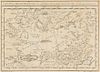 * (MAP) BELLIN, JACQUES NICOLAS. Carte de la Tartarie Occidentale. Double-page uncolored map. London, 1753. Framed.