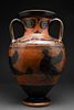 MAGNIFICENT TWIN-HANDLED ETRUSCAN AMPHORA ATTRIBUTED TO MICALI PAINTER - TL TESTED