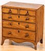 Miniature George III mahogany chest of drawers