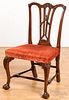 George III carved mahogany dining chair, ca. 1765