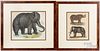 Two early animal engravings, 19th c.