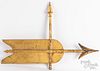 Copper bannerette weathervane, early 20th c.