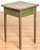 Painted pine end table, late 19th c.