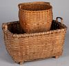 Two splint baskets, 19th c.