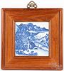 Chinese blue and white porcelain plaque