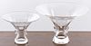 Two Steuben crystal glass vases