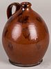 Pennsylvania redware jug, early 19th c.