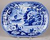 Blue Staffordshire Lady of the Lake platter