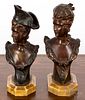 Two George van der Straeten bronze busts