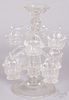 Colorless glass sweetmeat basket tree, 19th c.