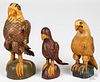 Three Walter & June Gottshall carved eagles
