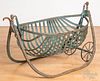 Painted bentwood field cradle, 19th c.