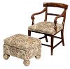 Regency Mahogany Open-Arm Chair