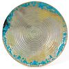 PEWABIC POTTERY TURQUOIS BORDERED CHARGER