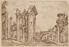 School of Maarten van Heemskerck (Flemish, 1498-1574)      Italian Ruins