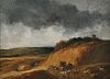 Georges Michel (French, 1762-1843)      Harvest Under Stormy Skies