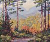 Marion P. Howard (American, 1883-1953)      Carter Notch From Garden Gate  /  A North Conway, New Hampshire View