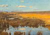 Hermann Hartwich, (American, 1853-1926), Train in the Marshes, 1893
