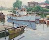 Janius Allen, (American, 1898-1962), Passaic River Boats