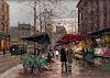 Edouard Leon Cortes, (French, 1882–1969), The Flower Market