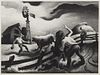 * Thomas Hart Benton, (American, 1889-1975), Photographing the Bull, 1950