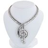 Boucheron 1960's Platinum 111 Carat Magnificent Musical Note Diamond Necklace 